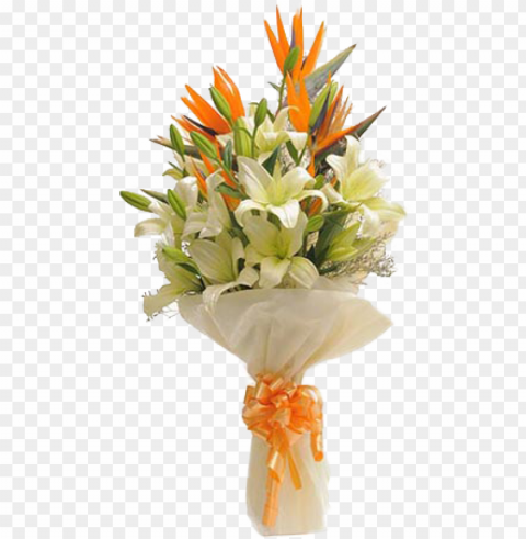 lilies and birds of paradise Isolated Element in HighResolution Transparent PNG
