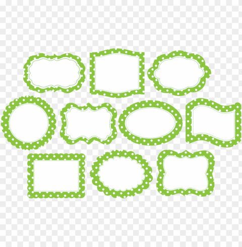 lime border frame photos - green polka dot frame HighQuality PNG with Transparent Isolation