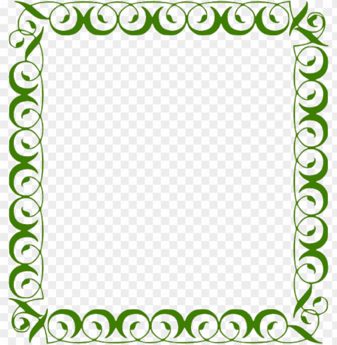 lime border frame transparent background - border clip art PNG Isolated Object with Clarity