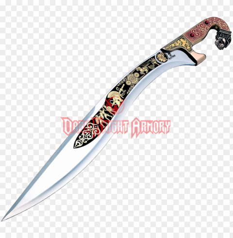 limited edition sword of alexander the great by marto - ferro magnesium fire starter - bushcraft firesteel Isolated Character on Transparent PNG