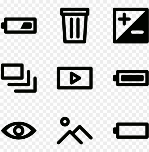 lineal camera icons - camera battery ico Clear PNG pictures compilation