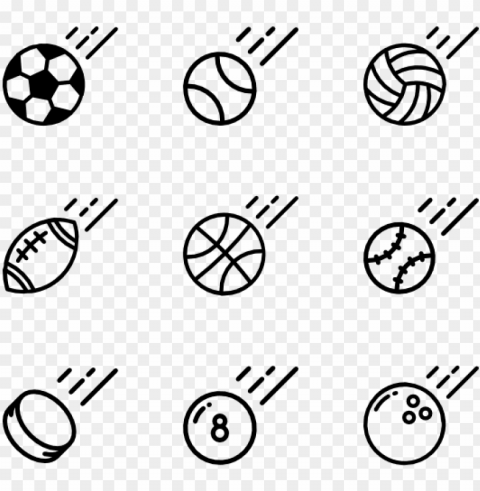 linear sports balls - sports ball vector PNG images with transparent elements