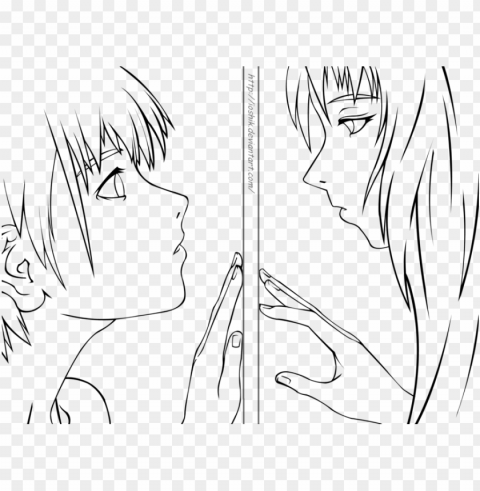 Lineart Anime - Anime Oc Lineart Isolated Graphic On Clear Background PNG