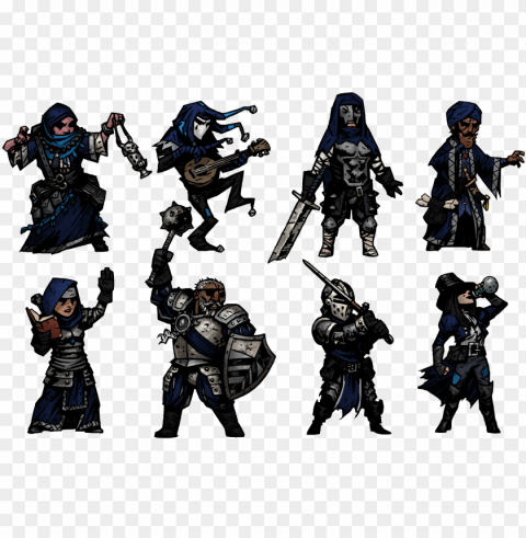 lineup - darkest dungeon characters lineu Isolated Object in HighQuality Transparent PNG