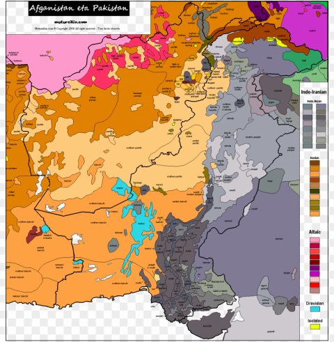 linguistic map of pakista Transparent image