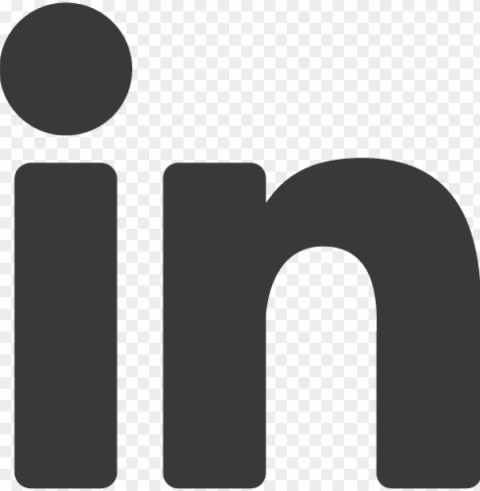 Linkedin Icon - Black Linkedin Logo Transparent PNG Isolated Illustrative Element