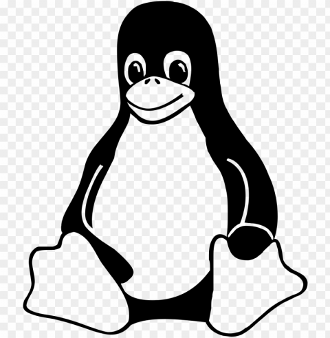 linux logo - linux black and white PNG images with transparent backdrop