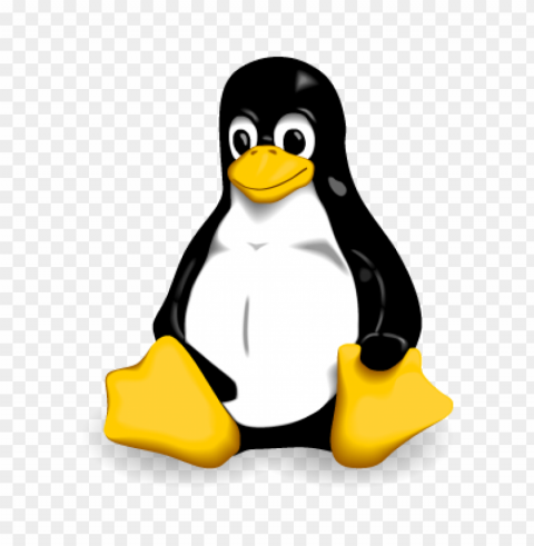 linux penguin logo vector free Isolated Item with Transparent Background PNG