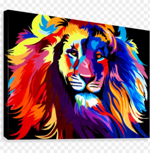 lion rainbow canvas print - rainbow lion print PNG images with no limitations