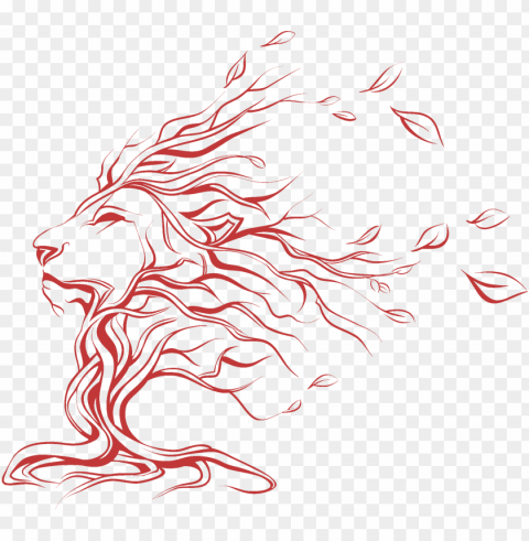 lion tattoo clipart singham - geometric lion tattoo HighResolution Transparent PNG Isolated Element