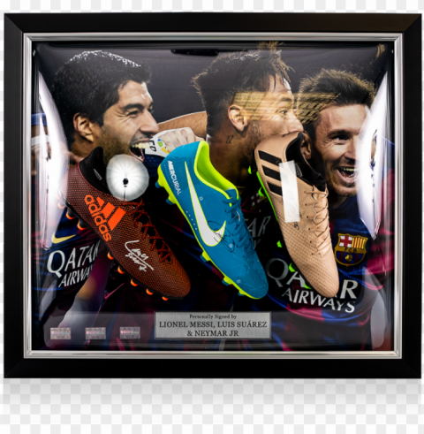 lionel messi luis suarez & neymar jr signed and fc - lionel messi luis suarez neymar fc barcelona fanatics PNG Isolated Subject with Transparency