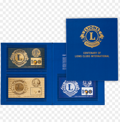 lions clubs international gold minisheet collectio Clean Background PNG Isolated Art