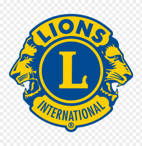 lions international vector logo Isolated Graphic on HighQuality Transparent PNG