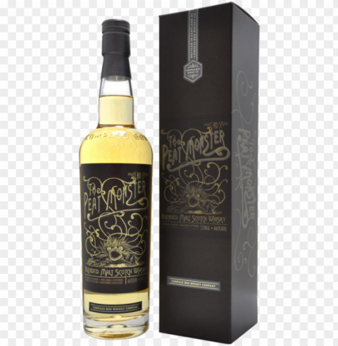 liquor store in i-95 exit 109 - compass box scotch the peat monster Free PNG download no background