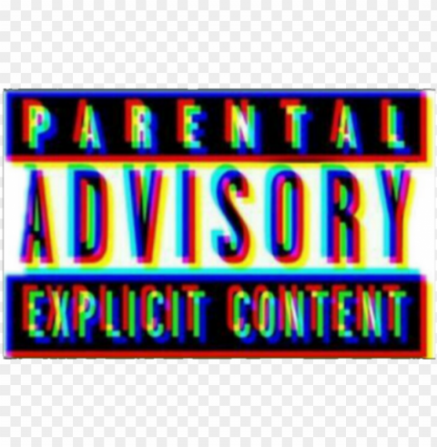 litch tumblr tumbler tumblrsticker parental advisory - parental advisory explicit content glitch Clear Background Isolated PNG Graphic