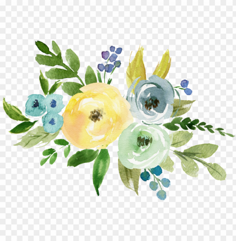 literary watercolor transparent hand painted flowers - watercolor painti PNG files with no background assortment