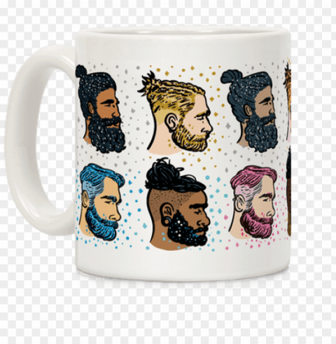 litter beards braids and man buns coffee mug - 15 oz in n out burger ceramic coffee mu Transparent PNG Isolation of Item