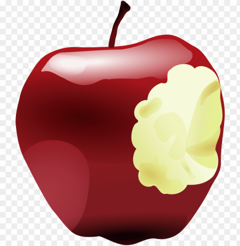 litter clipart apple - bitten apple Isolated Artwork on HighQuality Transparent PNG