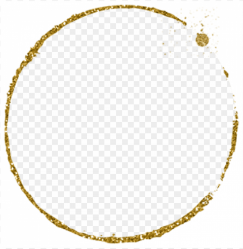 Litter Clipart Gold Circle - Gold Glitter Frame PNG Images With Alpha Transparency Bulk