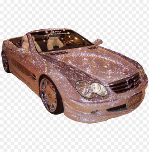 litter kawaii pink car sparkle - diamond encrusted mercedes Transparent PNG images for graphic design