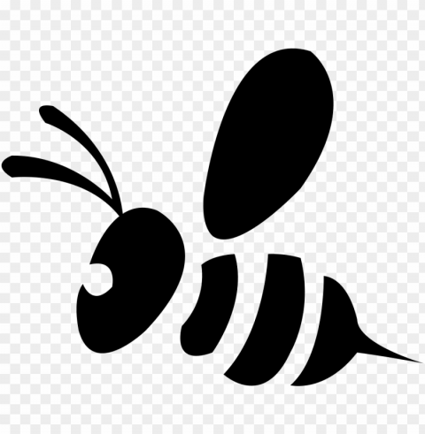 little bee comments - black and white bee sv HighQuality Transparent PNG Isolated Graphic Element