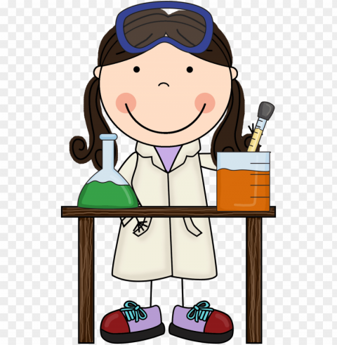 little girl scientist clipart - scrappin doodles clipart science PNG Isolated Design Element with Clarity