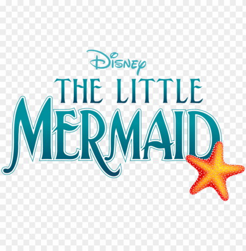 little mermaid logo - disney's the little mermaid jr by alan menke Isolated Item with Transparent Background PNG