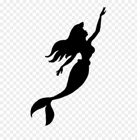 little mermaid silhouette HighResolution Isolated PNG with Transparency