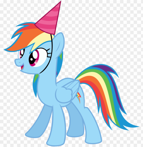 little pony birthday clipart - mlp happy birthday rainbow dash PNG images with transparent canvas compilation