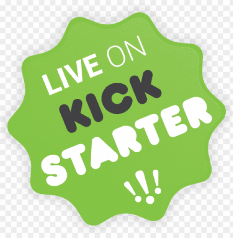 live now on kickstarter - live on kickstarter logo Isolated PNG Item in HighResolution