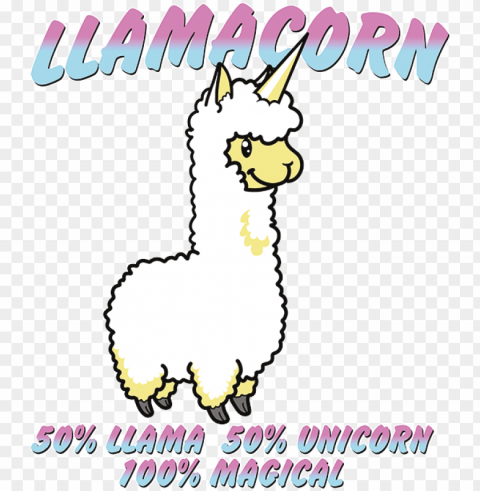 llamacorn 50% llama 50% unicorn 100% magic stock transfer - unicorn llama Transparent PNG Isolated Item with Detail PNG transparent with Clear Background ID b434215d