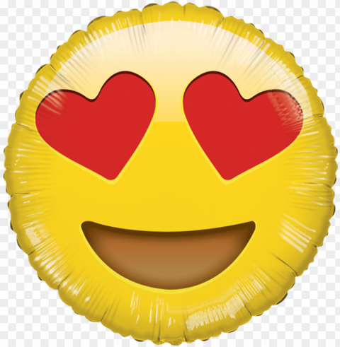 lobo emoji enamorado hb - heart eye emoji balloo Isolated Illustration in Transparent PNG