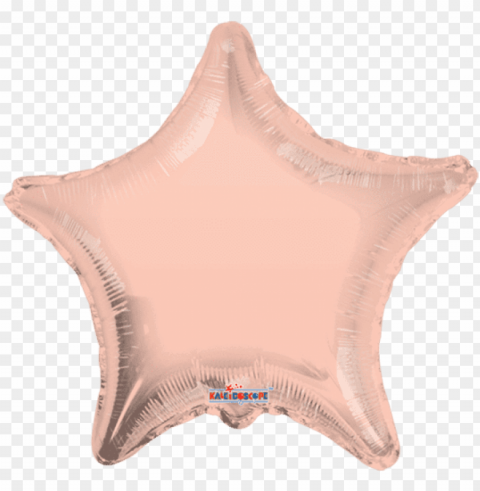 lobo metálico estrella mediana oro rosa - silver star balloon - party bits 2 go Isolated Item with HighResolution Transparent PNG