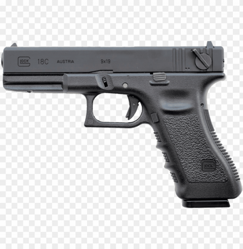 lock 18 - glock 18 side view Isolated Design Element in PNG Format
