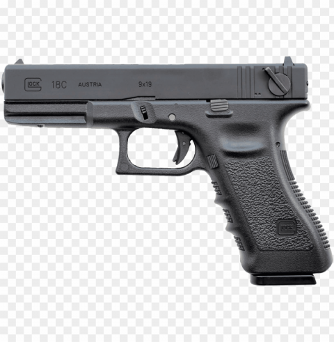 Lock 18 - Glock 18 Side View Isolated Design Element In PNG Format