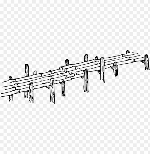 log bridge drawing bamboo computer icons - bamboo bridge clipart black and white Transparent PNG Isolated Graphic Design