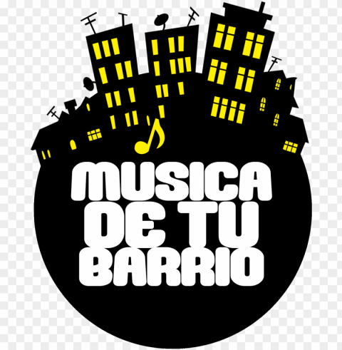 Logo Música De Tu Barrio - Illustratio Clean Background Isolated PNG Image