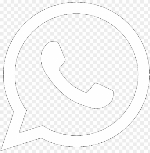 icon WhatsApp white Color PNG Image with Clear Background Isolation