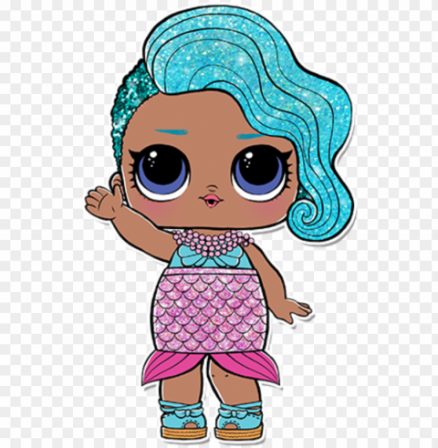 lol doll iron on transfer with instruction - lol surprise splash quee Transparent PNG Illustration with Isolation PNG transparent with Clear Background ID 1e7b6099