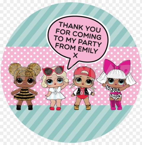 lol surprise sweet cone stickers - lol dolls birthday card PNG images with high transparency