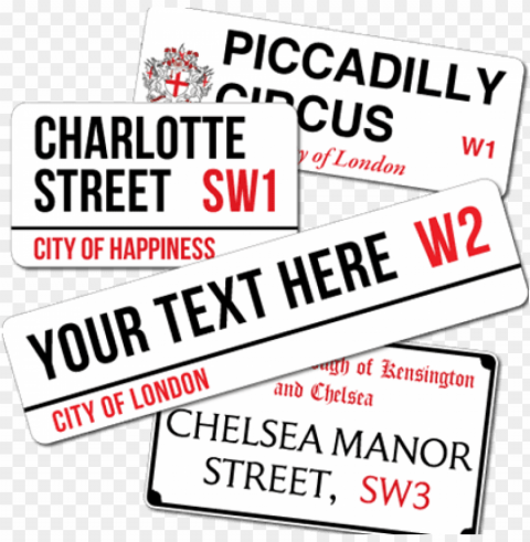 london street signs - london street sign template PNG with transparent backdrop