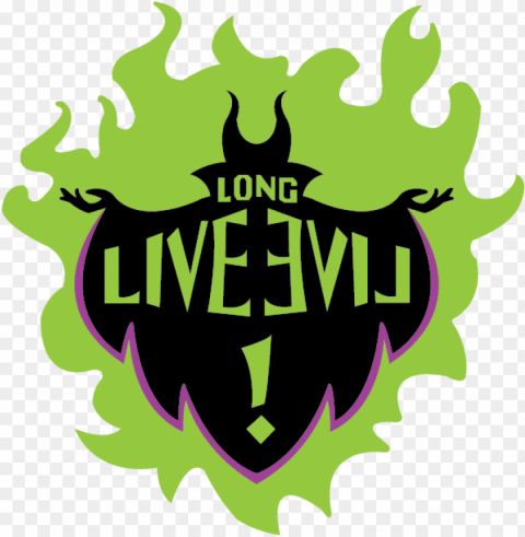 long descendants live evil disney logo - long live the devil Transparent Background PNG Isolated Element