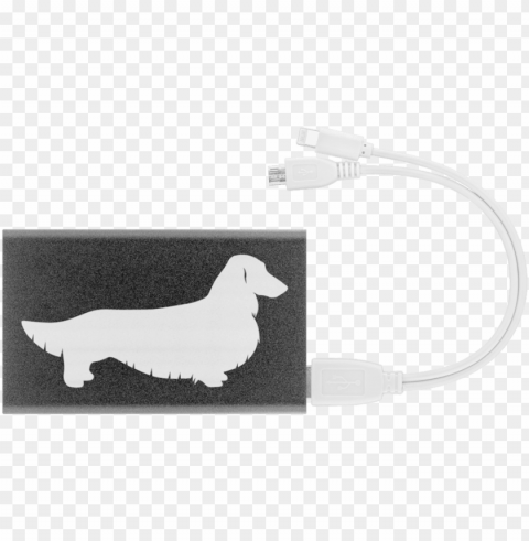 longhair dachshund power bank - dachshund Transparent PNG photos for projects