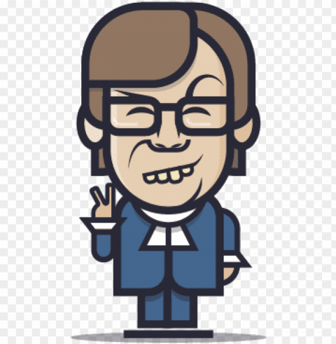 loogmoji of austin powers - austin powers Isolated Item with Clear Background PNG