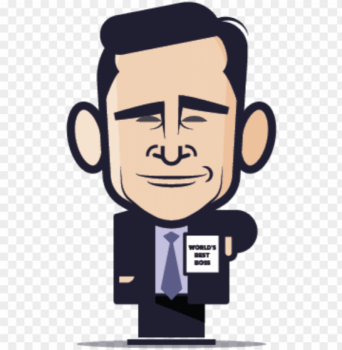 loogmoji of michael scott - cartoon michael scott Clear Background PNG Isolated Design Element PNG transparent with Clear Background ID bd731cf9