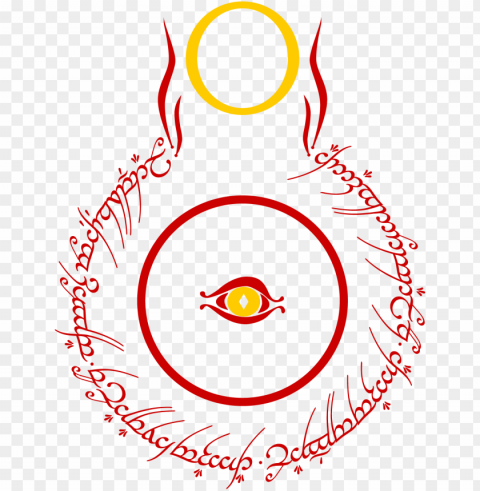 lord of the rings - eye of sauron symbol PNG with no background for free