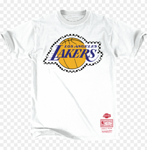 los angeles lakers checkered filled logo t-shirt PNG pictures with no background required
