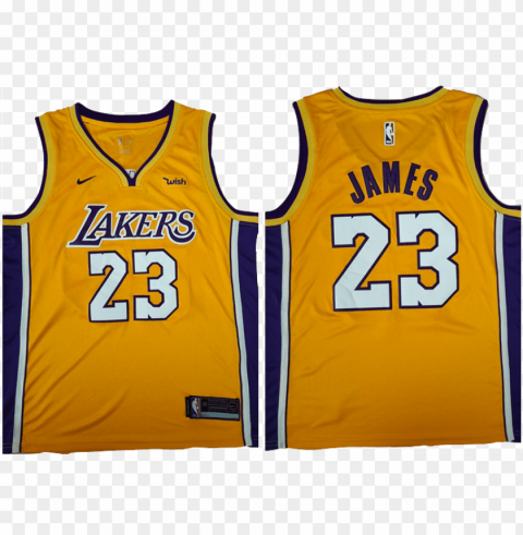 los angeles lakers jersey - lebron yellow lakers jersey PNG Image with Transparent Background Isolation