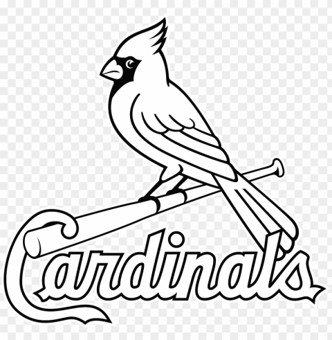 louis cardinals logo black and white - st louis cardinals coloring pages Transparent PNG graphics library