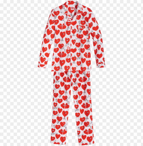 lousy livin pyjama valentines pyjama set white - elastic ribbo PNG design elements PNG transparent with Clear Background ID 98bc1c93